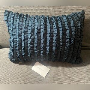 Vintage Margaret Muir Blue Ruffled Pillow